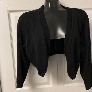 Black Knit Shrug 3/4 Sleeves size XL